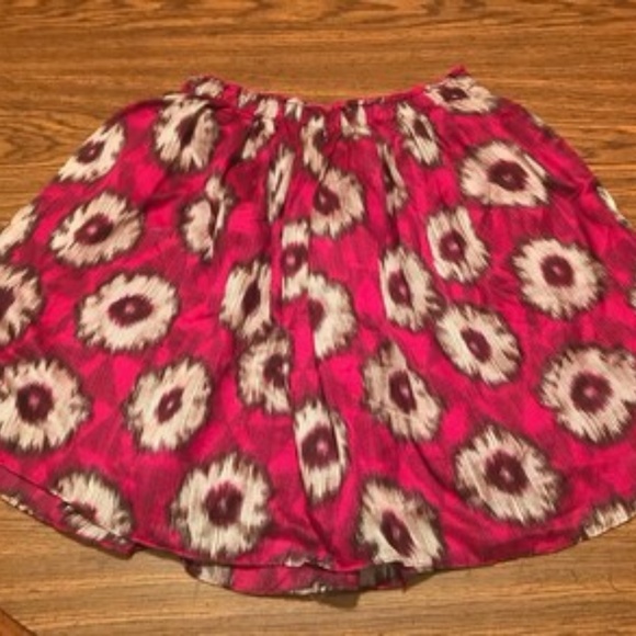 Odille Pink Multi Anthropologie Elastic Skirt - Picture 2 of 3